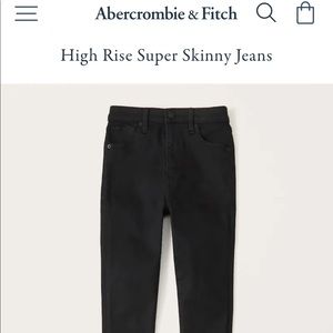 NWT Abercrombie Women’s High Rise Super Skinny Black Jeans
